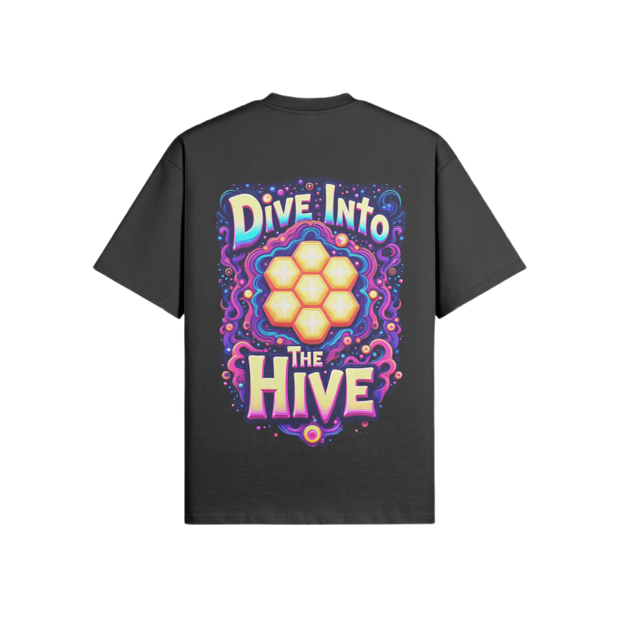 Dive into the Hive (Honeycomb) - Heavy Oversized T-Shirt
