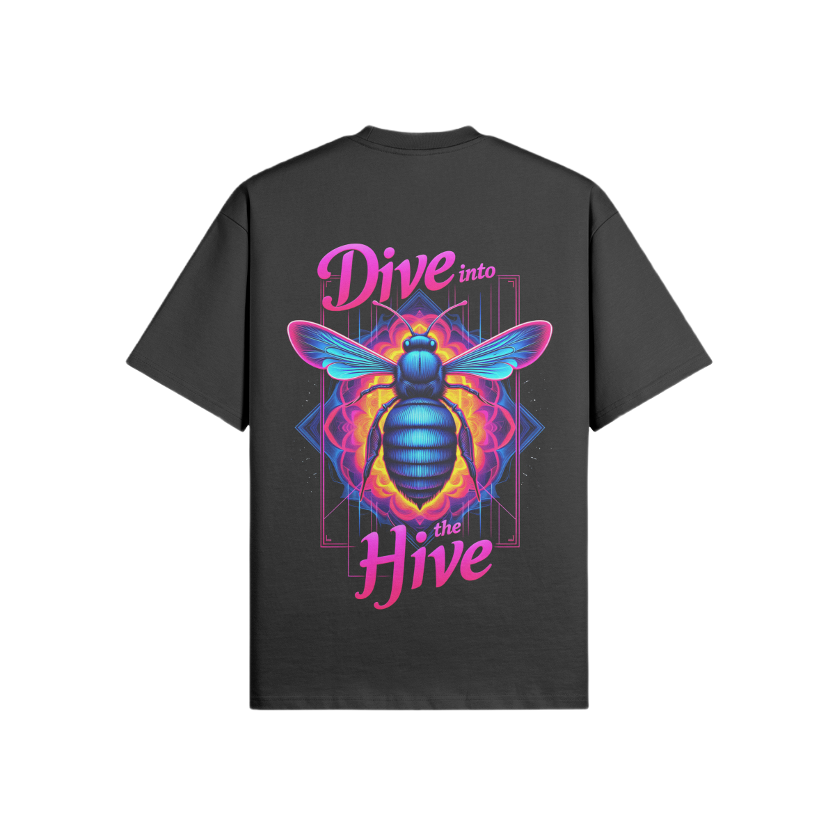 Dive into the Hive (Retro) – Heavy Oversized T-Shirt